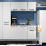 Cozinha de Aço Completa com Balcão Telasul Rubi Branco