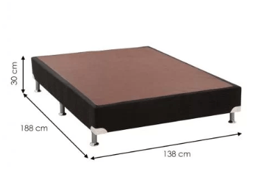 Base Box Ortobom Camurca Preto 1,38x1,88x0,30 - Imagem 2