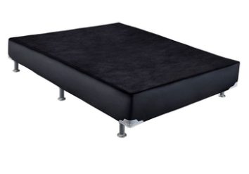 Base Box Ortobom Camurca Preto 1,38x1,88x0,30