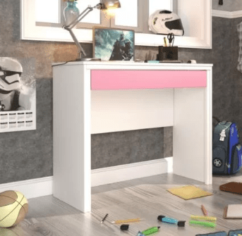 Escrivaninha Tcil Twister Neve/Quarz Rosa