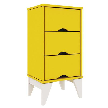 Mesa de Cabeceira Twister 3 Gav. Amarelo - Imagem 2