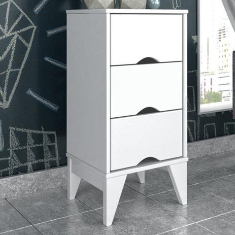 Mesa de Cabeceira Twister 3 Gav. Branco
