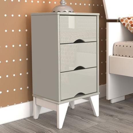 Mesa De Cabeceira Twister 3 Gav. Off White