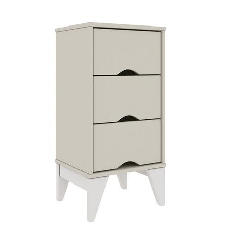Mesa De Cabeceira Twister 3 Gav. Off White - Imagem 2