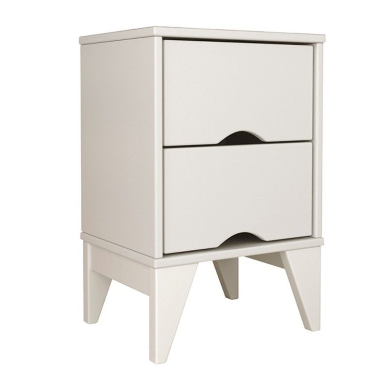 Mesa de Cabeceira Twister 2 Gav. Branco - Imagem 2