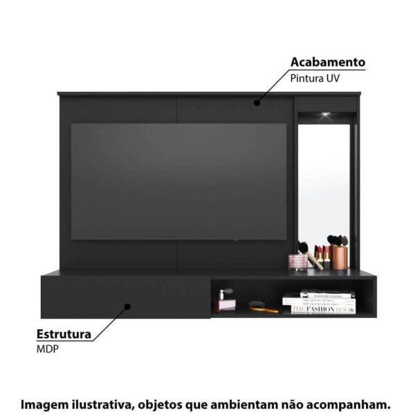Painel Hit com Espelho Preta - Image 3