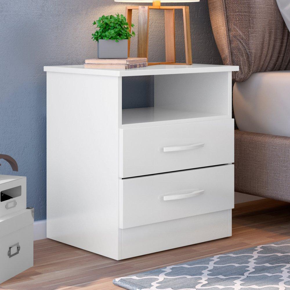 Mesa de Cabeceira Modena Branco
