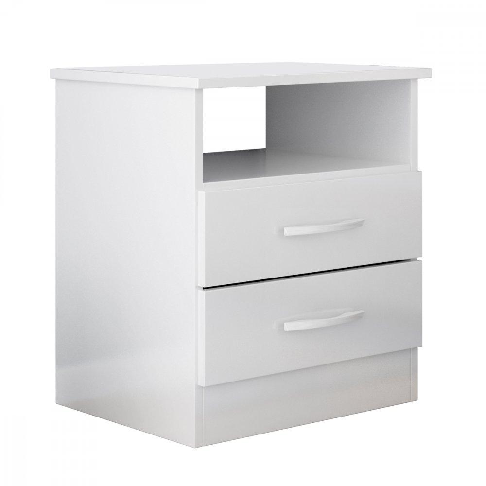 Mesa de Cabeceira Modena Branco - Imagem 2