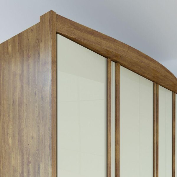 Roupeiro Madri 6 Portas Ipê Rustic /Off White 100% MDF - Image 3