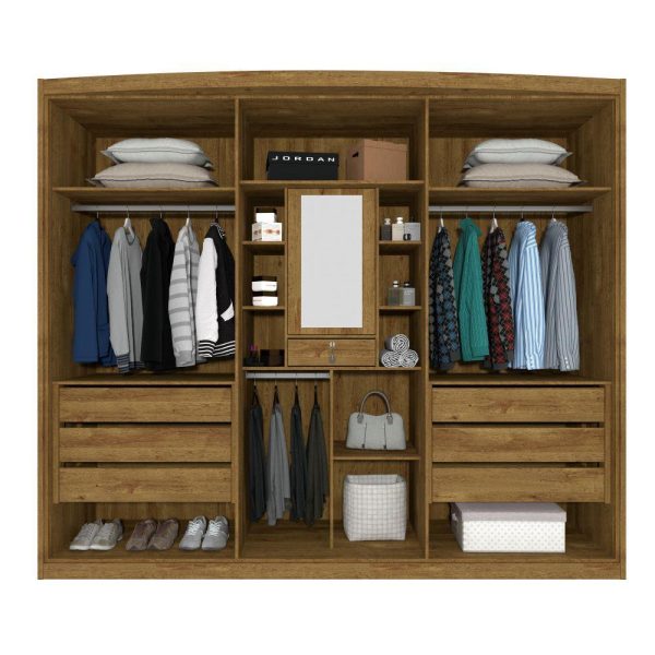 Roupeiro Madri 6 Portas Ipê Rustic /Off White 100% MDF - Image 5