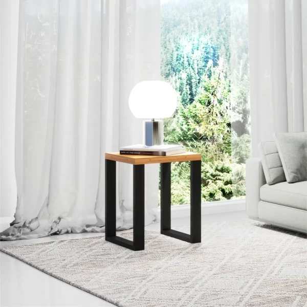 Mesa de Canto Industrial Freijo / Preto Fosco