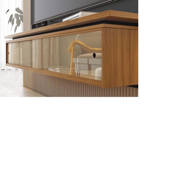 Painel  NT 1200 Preto Tex/Freijó Trend - Image 3