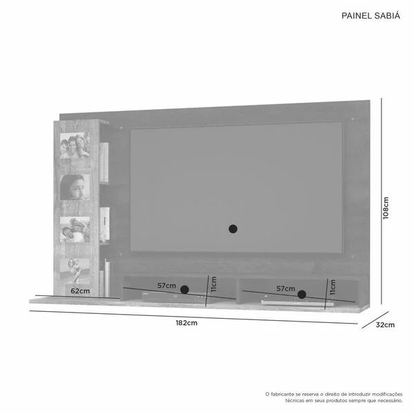 Painel Sabiá Candian Cinamomo/ Off White - Image 2