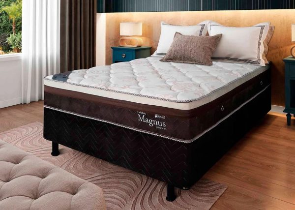 Cama Box Casal Molas Ensacadas  Magnus  138x188X56