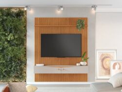 Painel Ripado Riso Candian Cinamomo/Off White Largura  2,07