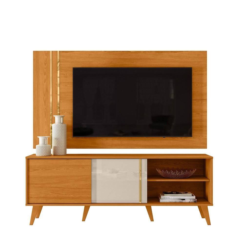 Combo Cronos - Rack + Painel Cinamomo/ Off White - Imagem 3
