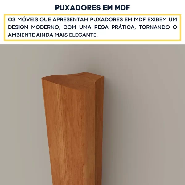 Cômoda Barcelona Ripada 4 Gavetas Com 6 Pés Cinamomo/Off White - Image 6