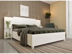 Painel Cama Box Arizona Ajustável Neve