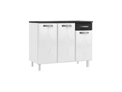 Balcão Cristal Telasul branco/ Preto